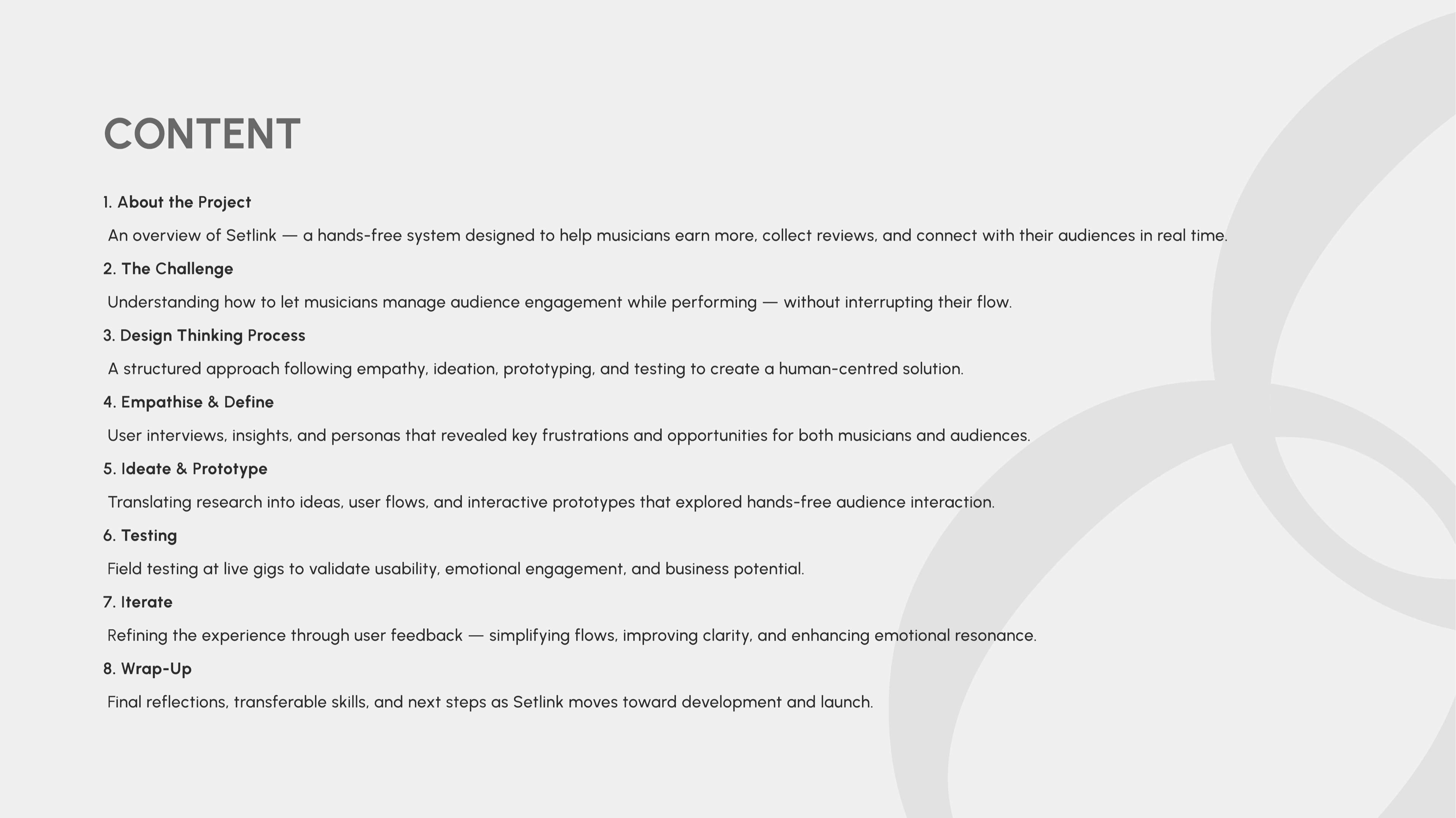 SetLink design process — slide 2 of 34