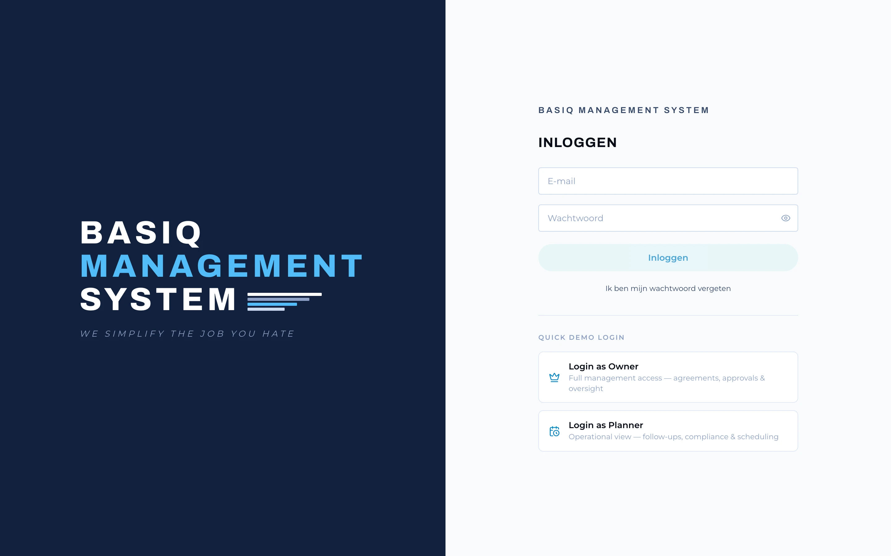 Management system sign-in