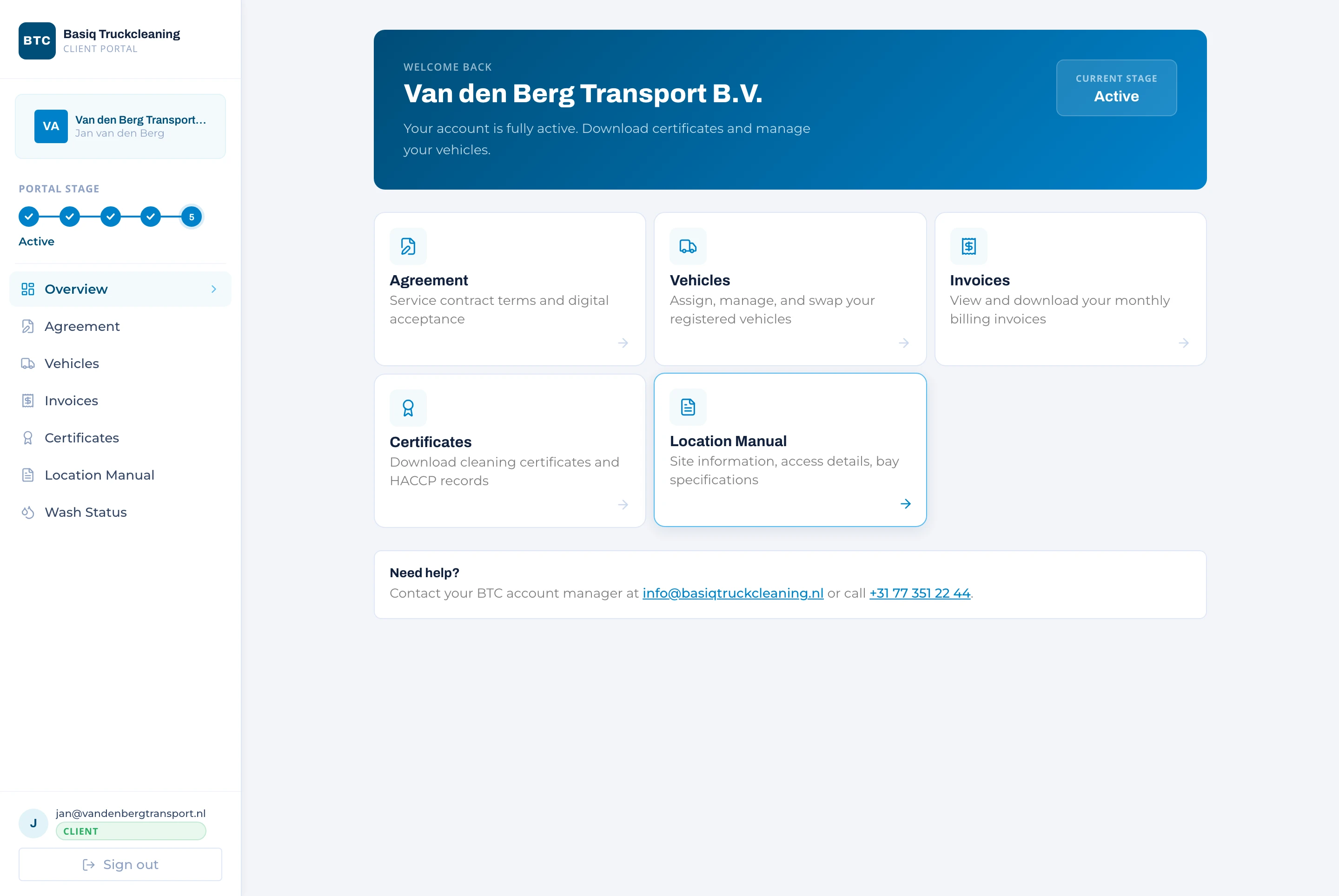 Client portal overview
