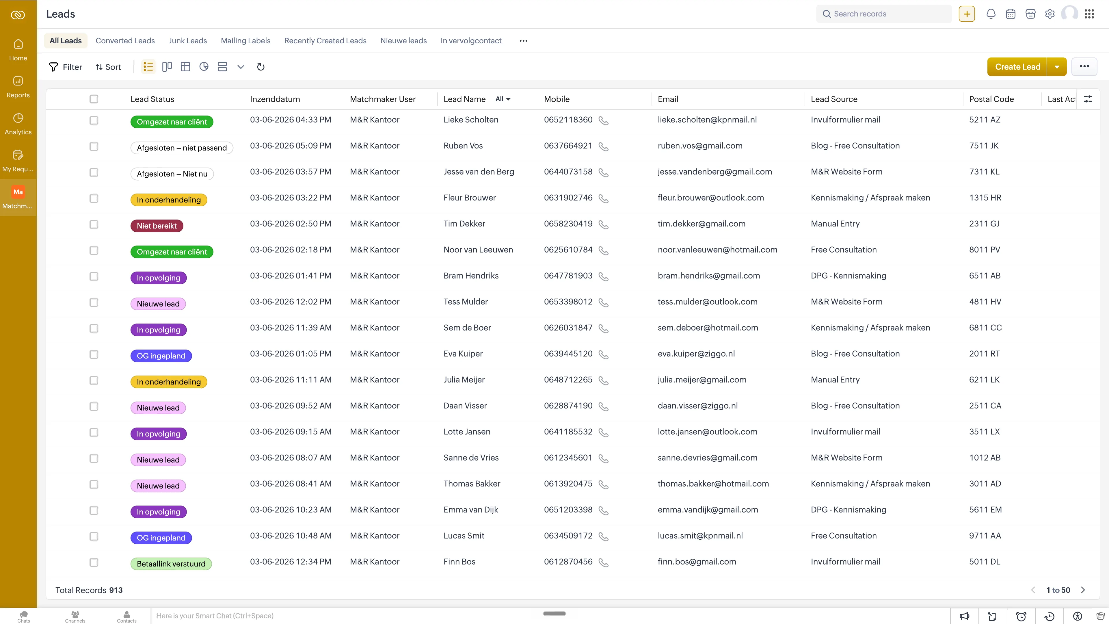 Matchmaker Workspace — the lightweight system